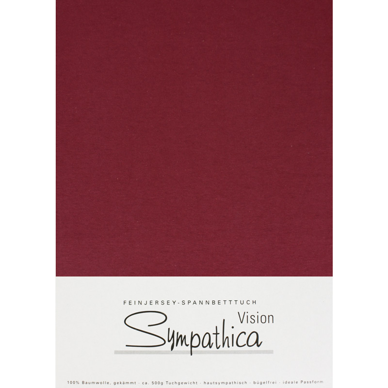 Sympathica Vision Jersey Bettlaken Bordeaux
