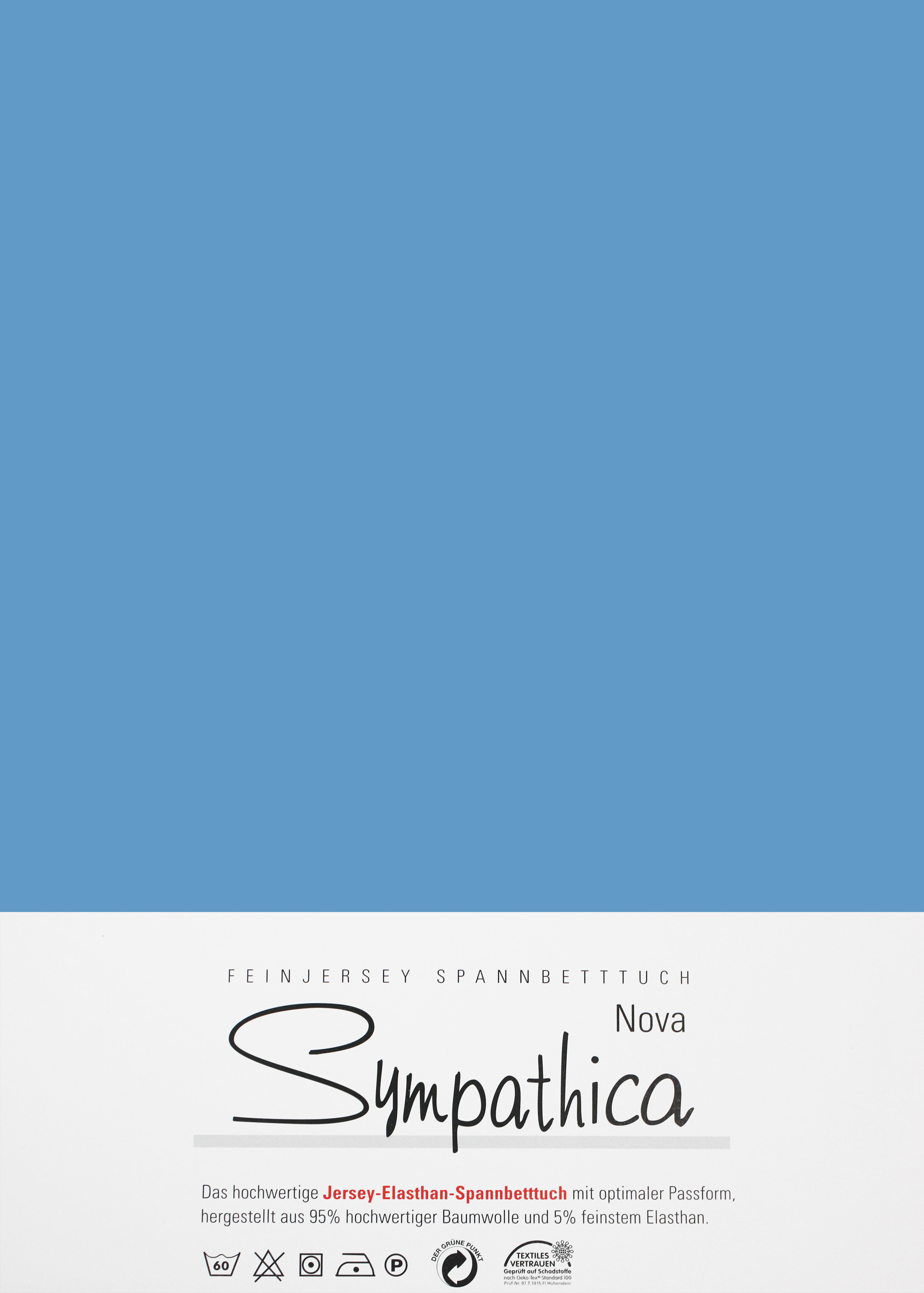 Sympathica Nova Jersey Elasthan Bettlaken Mittelblau